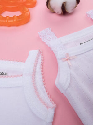 Pack 2 camiseta de tirantes de hombros estrechos para bebé niña - Prénatal