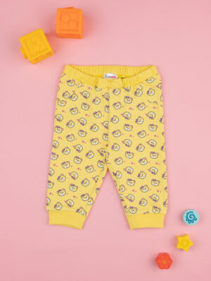 Pantalón amarillo "teddy" para niña - Prénatal