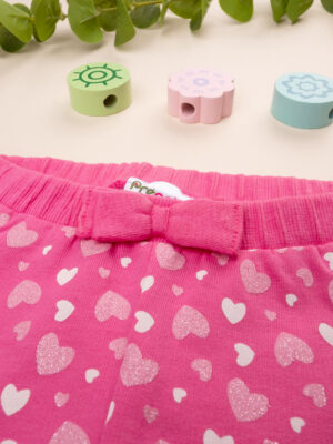 Pantalón "hearts" fucsia de niña - Prénatal