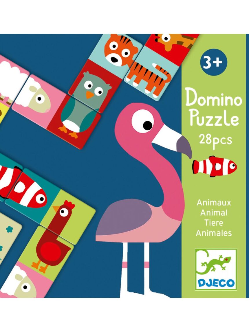Dominó animo-puzzle 28 cartas - djeco - Djeco