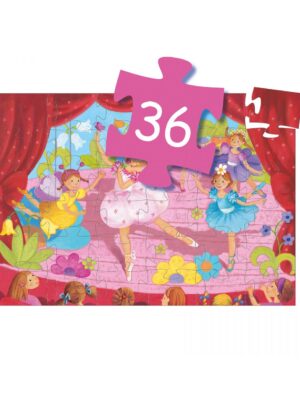 Puzzle sagomato 36 tessere la bailarina de la flor - djeco - Djeco