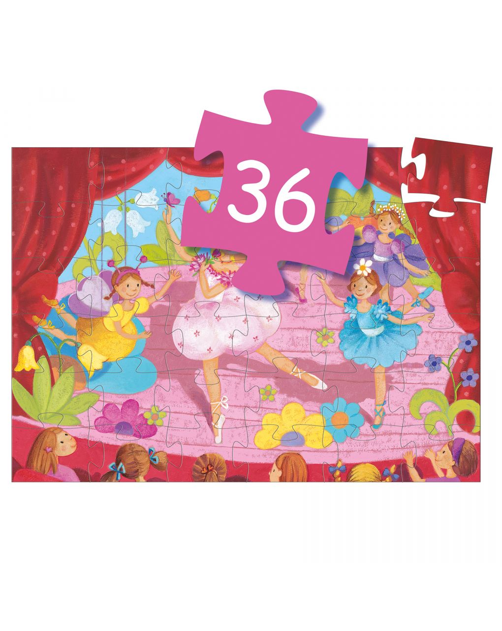 Puzzle sagomato 36 tessere la bailarina de la flor - djeco - Djeco