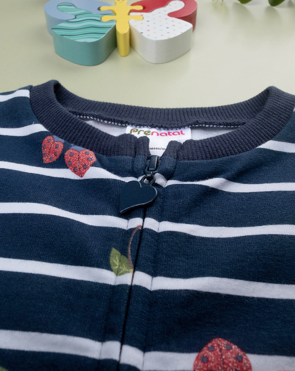 Felpa bimba french terry blu "coccinelle" - Prénatal