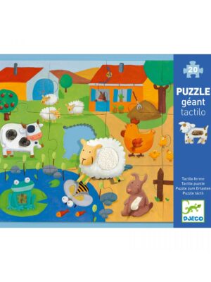 Granja táctil - puzzle gigante de 12 piezas - djeco - Djeco
