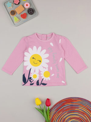 Camiseta bimba "fiori" rosa - Prénatal