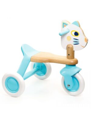 Triciclo de madera babyscooti gatito - djeco - Djeco
