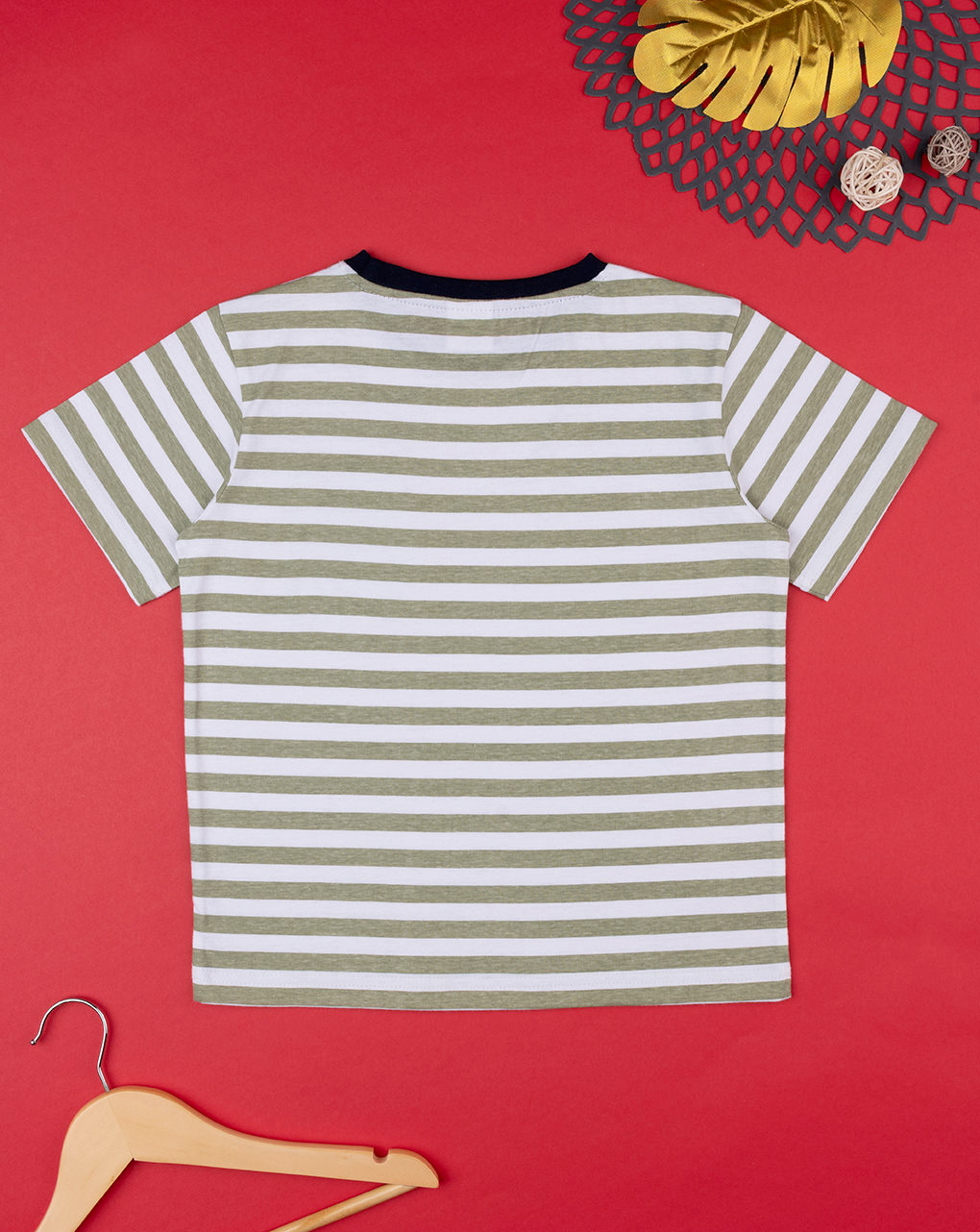 Camiseta infantil de rayas grises/azules - Prénatal