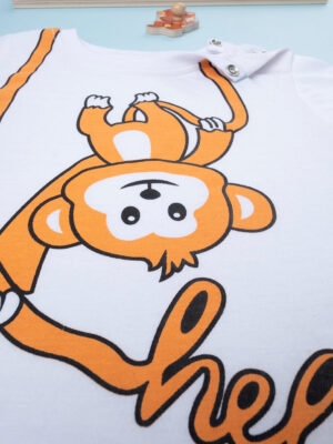 Camiseta niño blanco/naranja - Prénatal