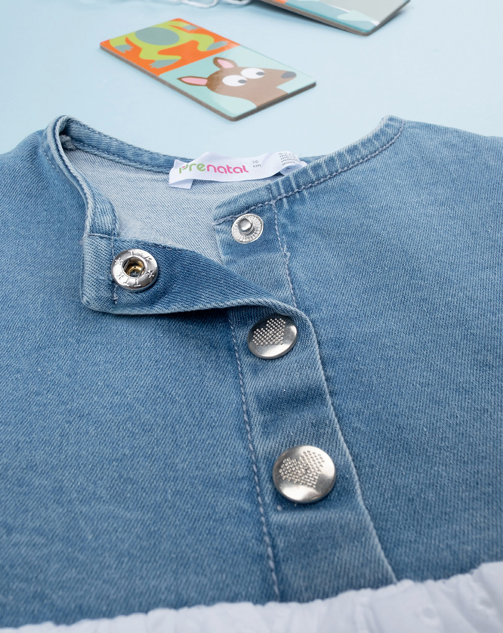 Vestido de tencel y sangallo para niña - Prénatal
