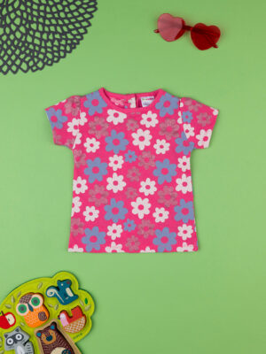 Camiseta niña rosa "fiori" - Prénatal