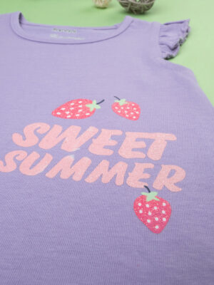 Camiseta de tirantes 'sweet summer' morada de niña - Prénatal