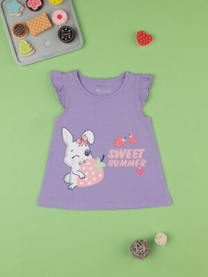 Camiseta de tirantes 'sweet summer' morada de niña - Prénatal