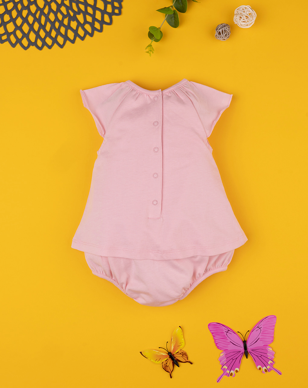 Pelele de jersey rosa para bebé niña - Prénatal