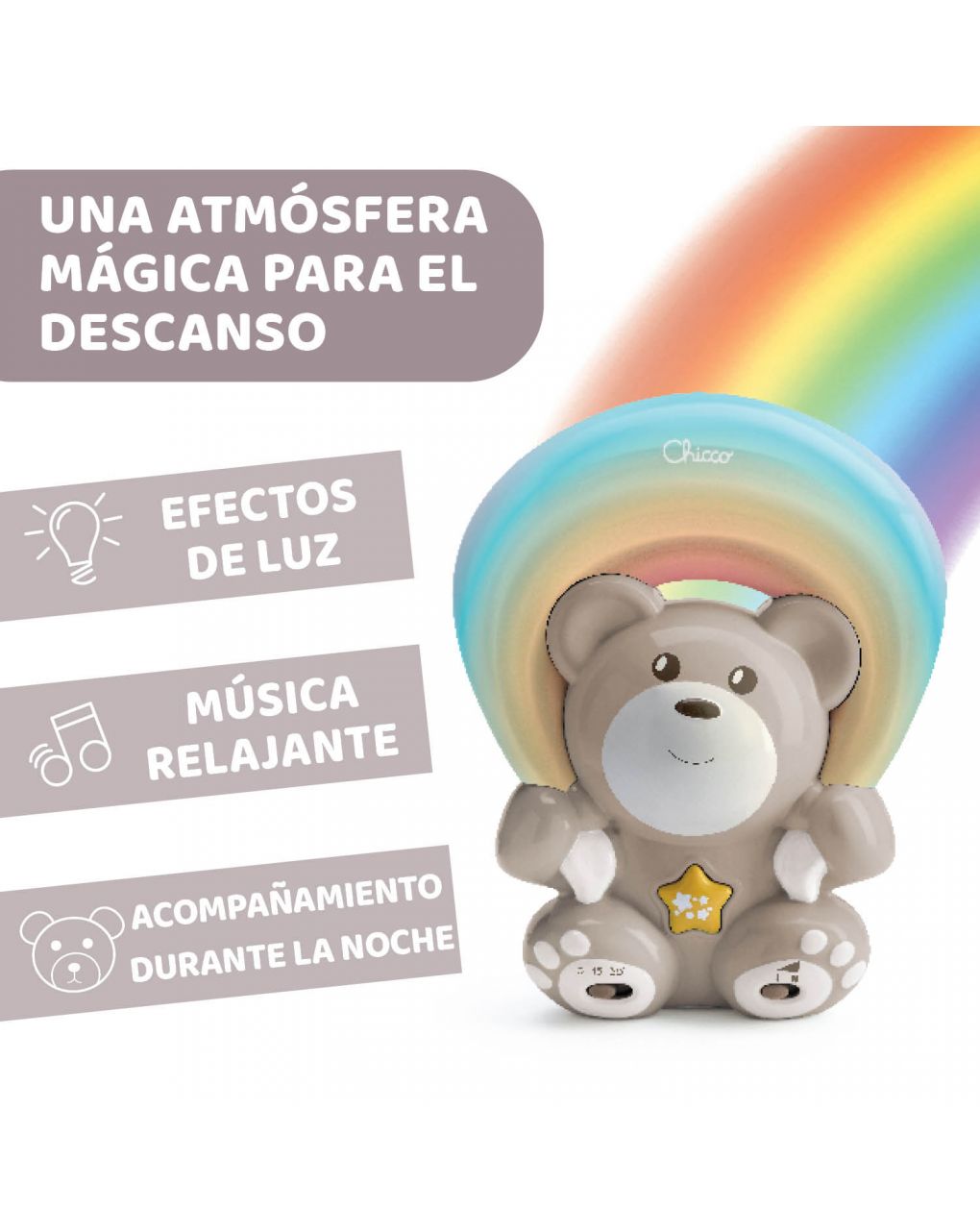 Gioco fd rainbow bear neutral - chicco - Chicco