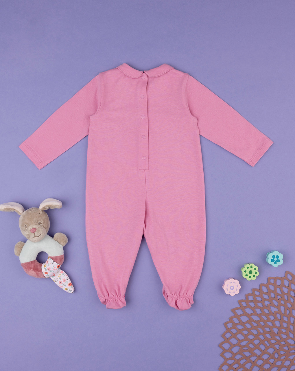Pelele de jersey 'pink bunny' para bebé niña - Prénatal