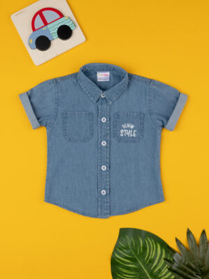 Camisa vaquera azul bebé - Prénatal