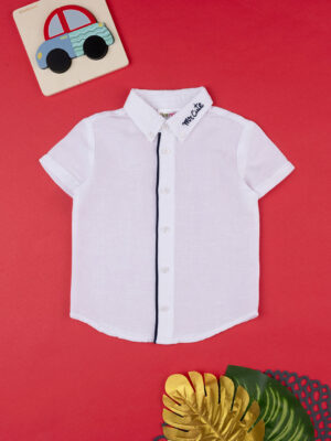 Camisa blanca de lino para bebé - Prénatal