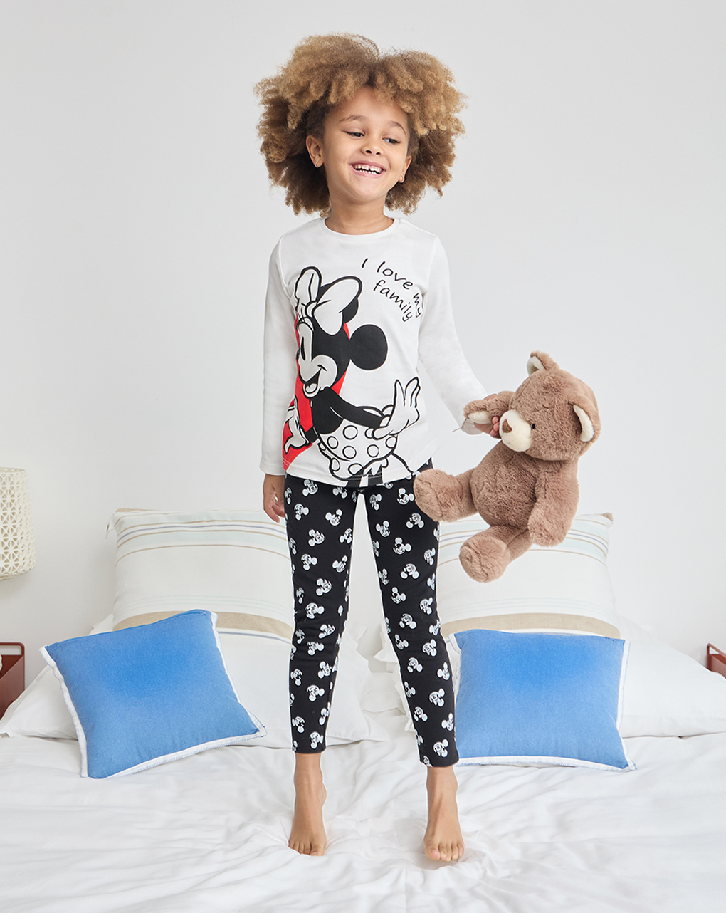 Pijama niña "minnie" negro/blanco - Prénatal