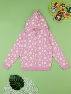 Sudadera rosa con capucha para niña - Prénatal