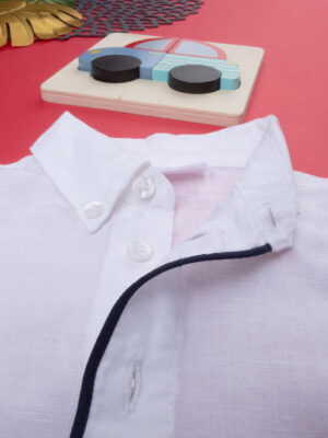 Camisa blanca de lino para bebé - Prénatal