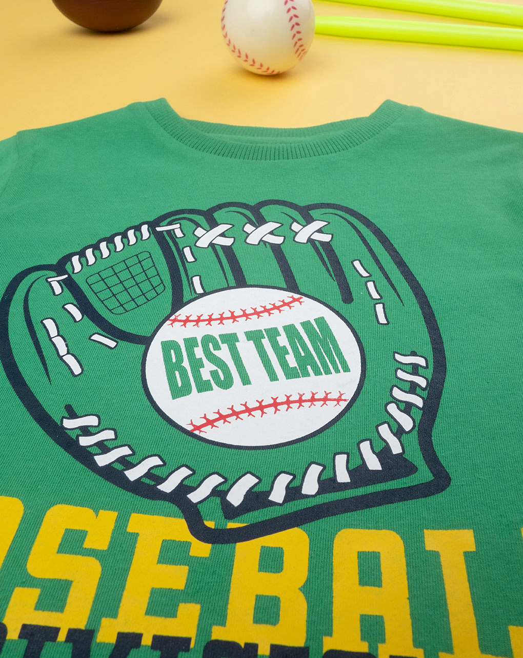 Camiseta bimbo "baseball" verde - Prénatal