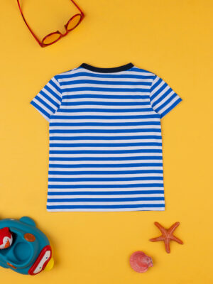 Camiseta infantil de rayas azules y blancas - Prénatal