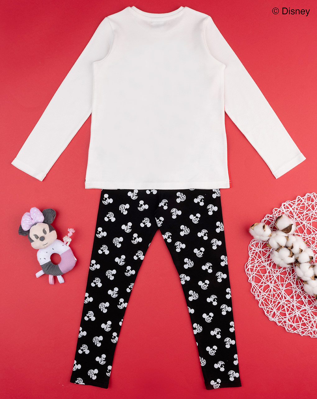 Pijama niña "minnie" negro/blanco - Prénatal