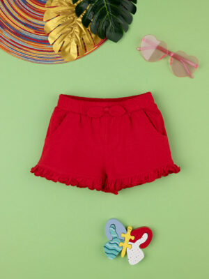Pantalones cortos niña rojo - Prénatal