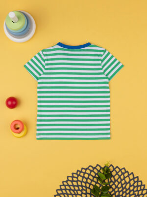 Camiseta a rayas blanca/verde de niño - Prénatal