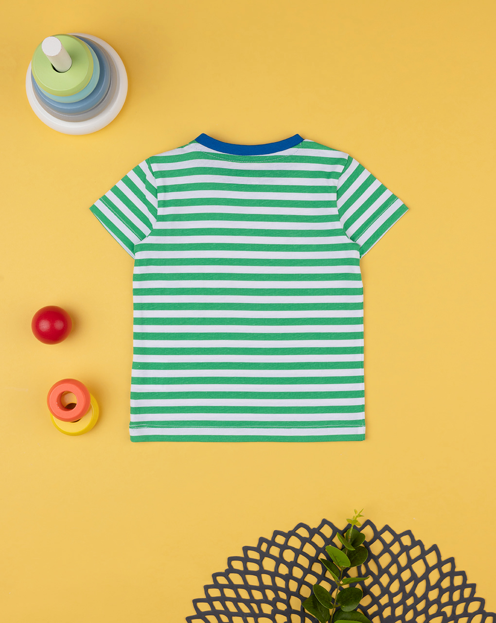Camiseta a rayas blanca/verde de niño - Prénatal