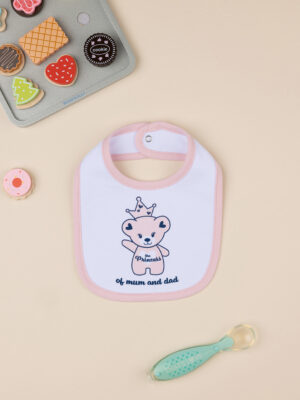Babero para bebé teddy princess rosa - Prénatal