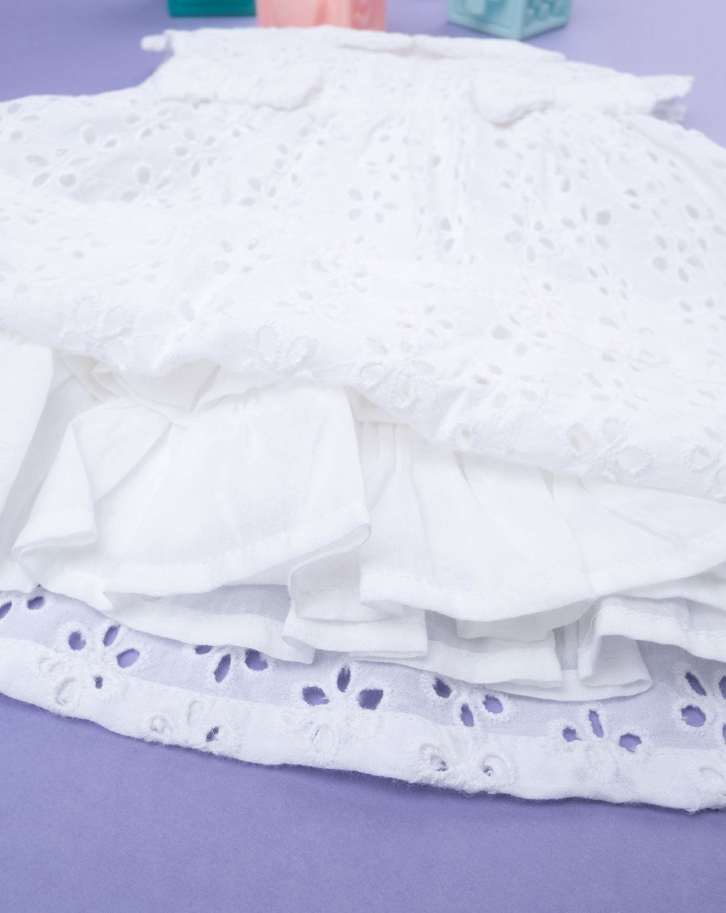 Vestido sangallo niña blanco - Prénatal