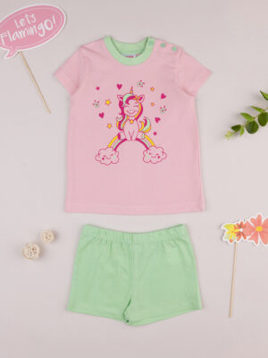 Pijama de punto para niña "unicornio - Prénatal