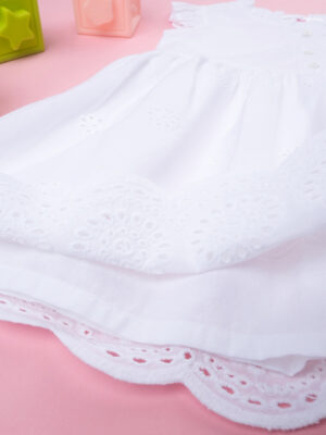 Vestido sangallo blanco niña - Prénatal