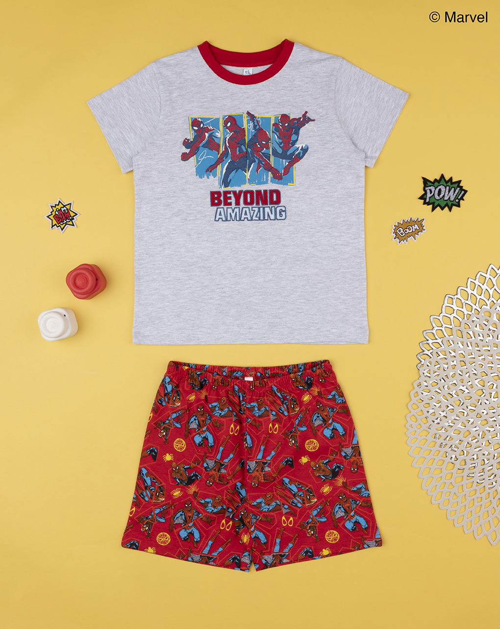 Pijama de punto para bebé "spiderman" algodón orgánico - Prénatal
