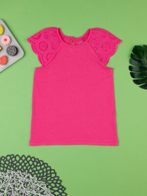 Camiseta niña sangallo rosa - Prénatal