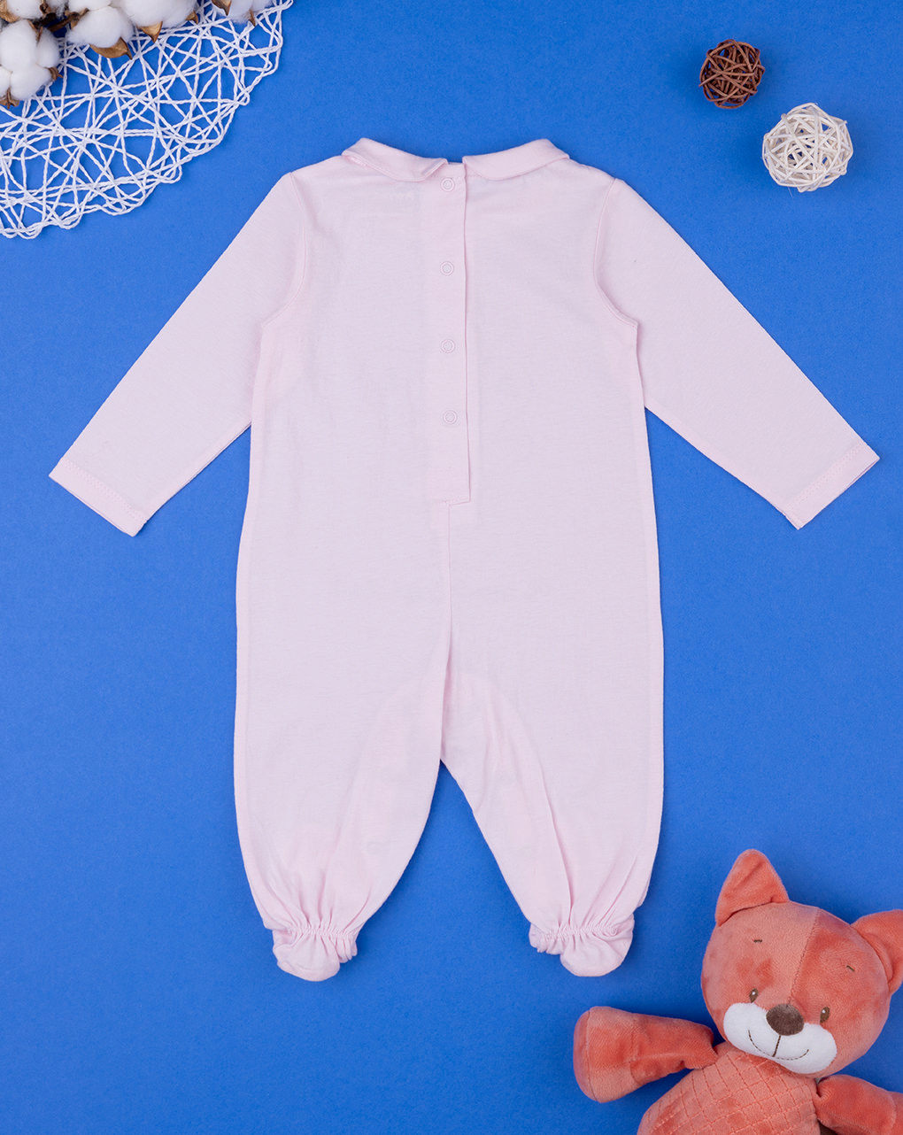 Pelele largo de punto rosa para bebé - Prénatal