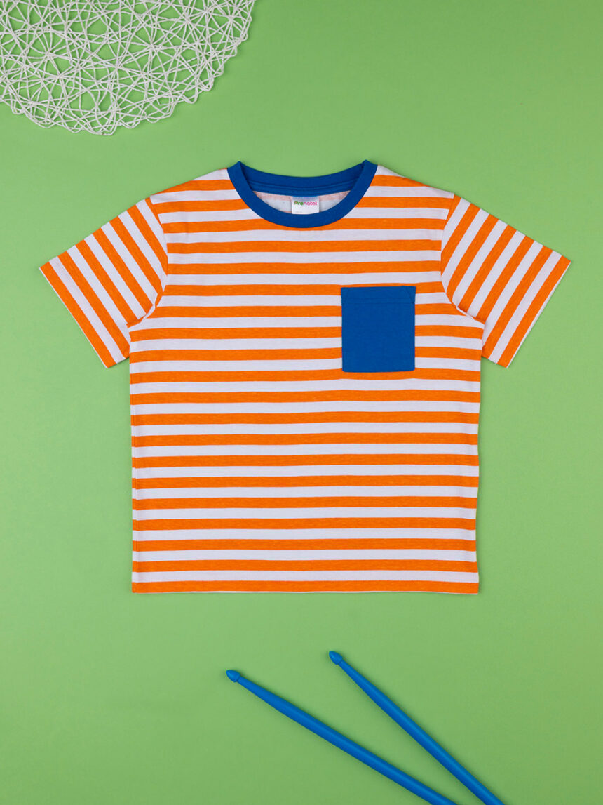 Camiseta infantil de rayas naranjas - Prénatal