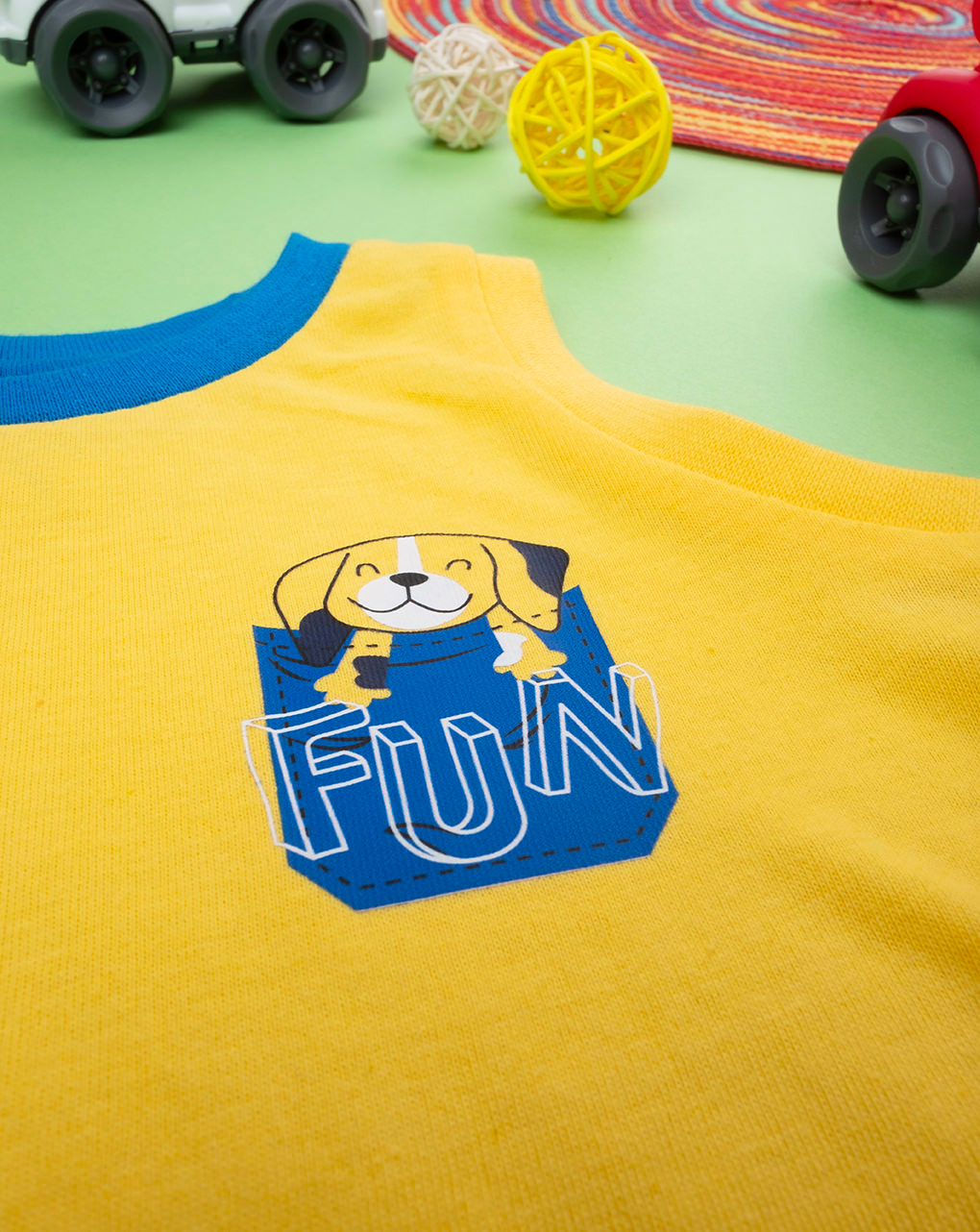 Camiseta de tirantes amarilla/azul para bebé - Prénatal