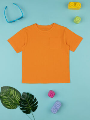 Camiseta manga corta niño basic naranja - Prénatal