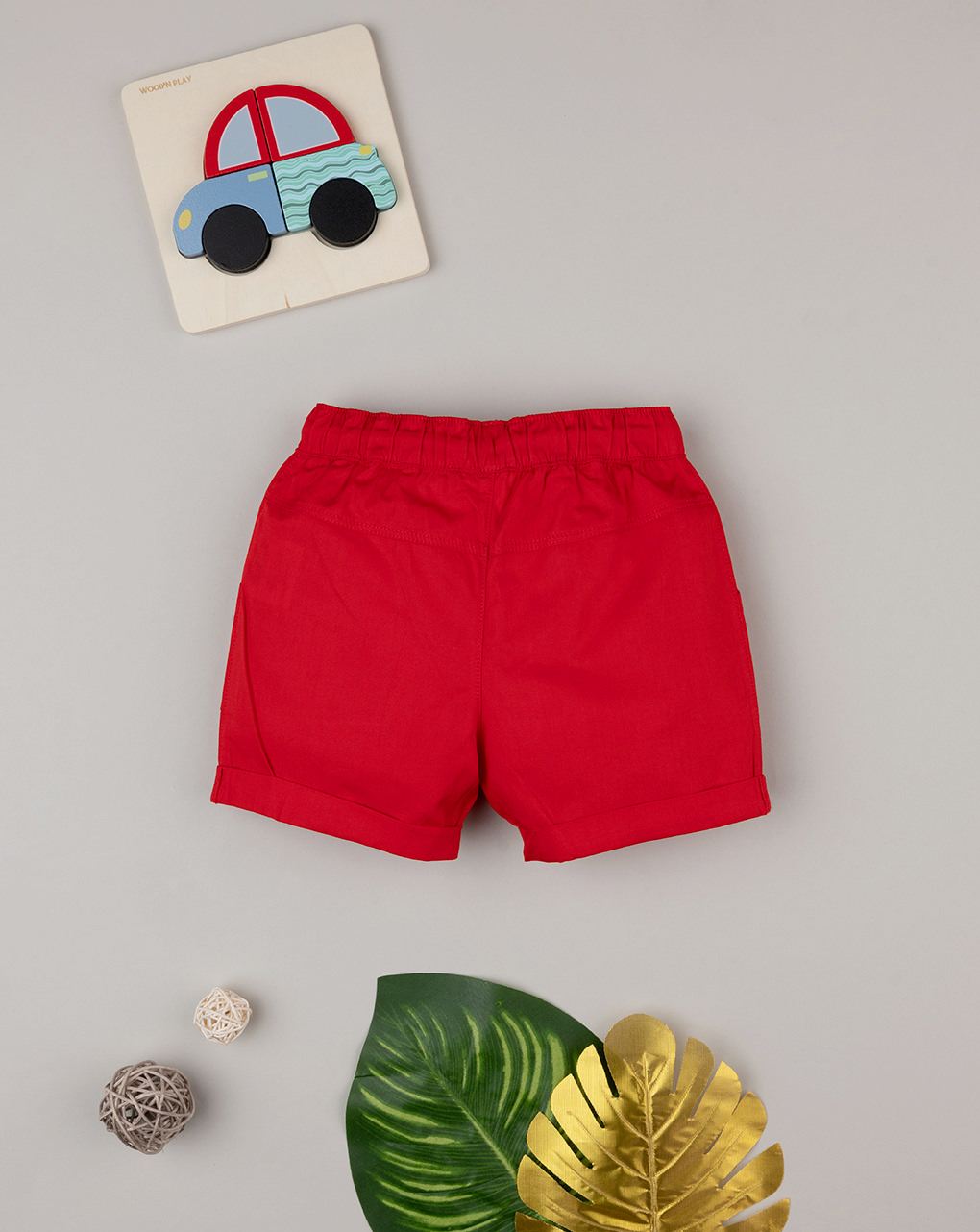 Pantalones cortos niño basic rojo - Prénatal