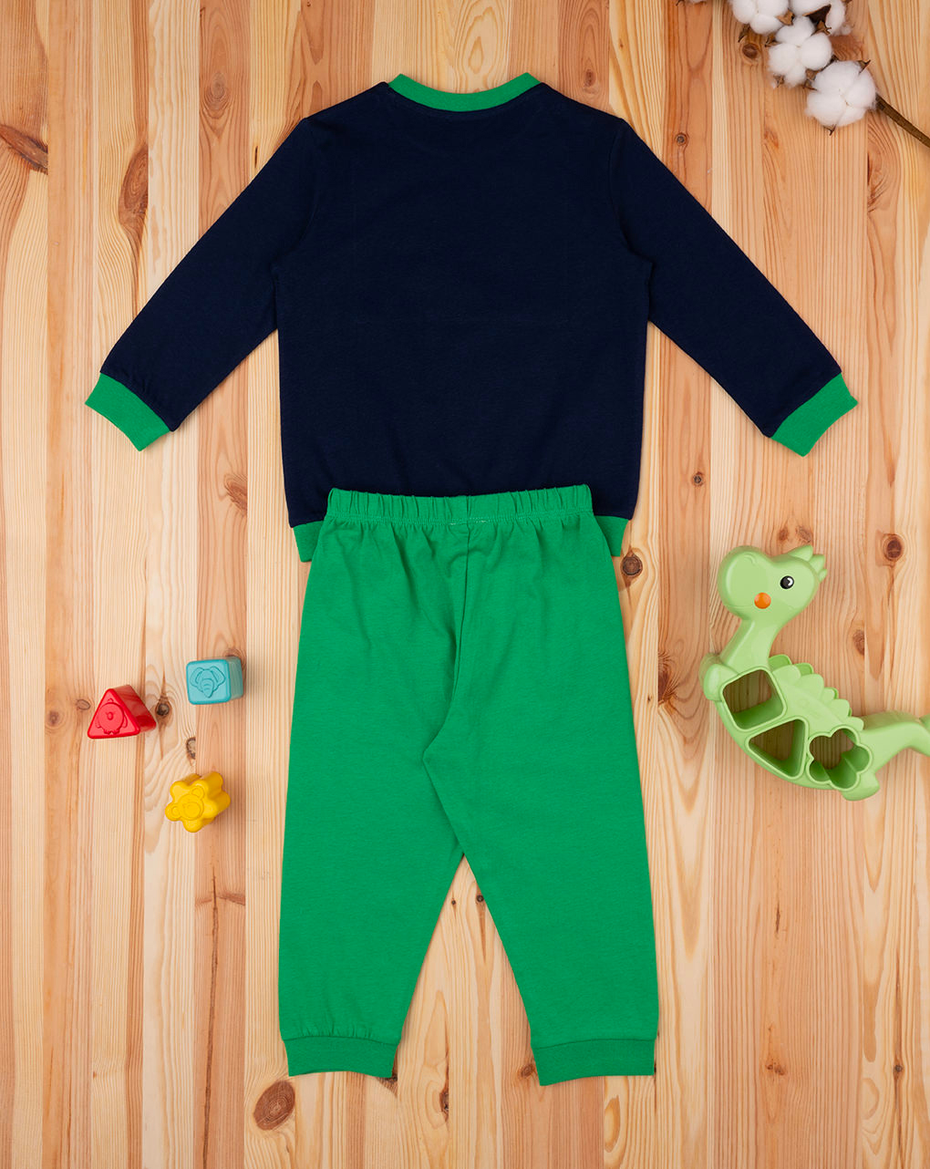 Pijama largo de dos piezas bebé dinosaurios - Prénatal