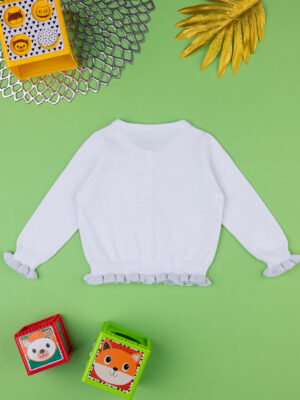 Chaqueta blanca de punto para niña - Prénatal