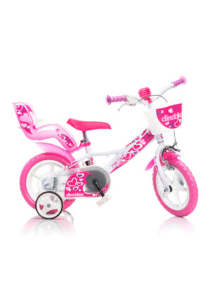Bicicleta infantil 12"" little hearts 3-5 años - dino bikes - Dinobikes