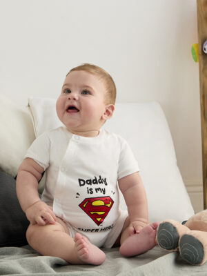 Pelele de punto para bebé "superhéroe - Prénatal