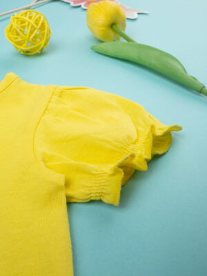 Camiseta amarilla de manga corta para bebé niña - Prénatal