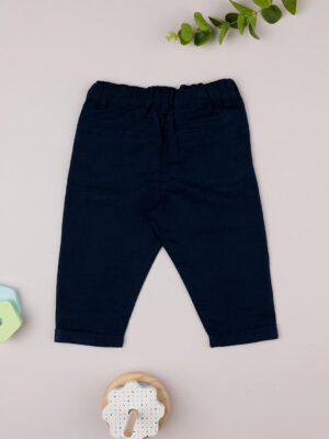 Pantalón de lino azul de niño - Prénatal