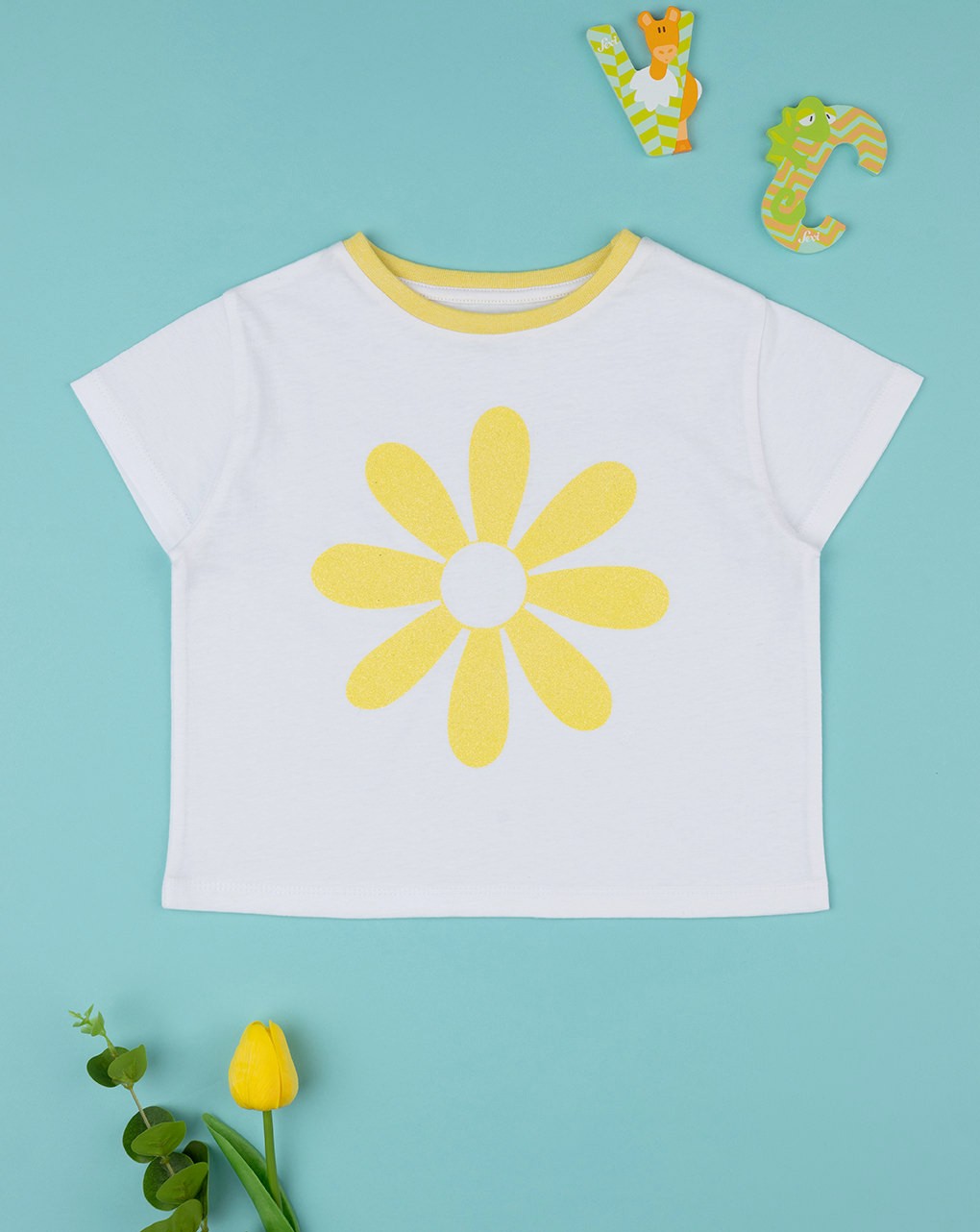 Camiseta niña blanca/amarilla - Prénatal