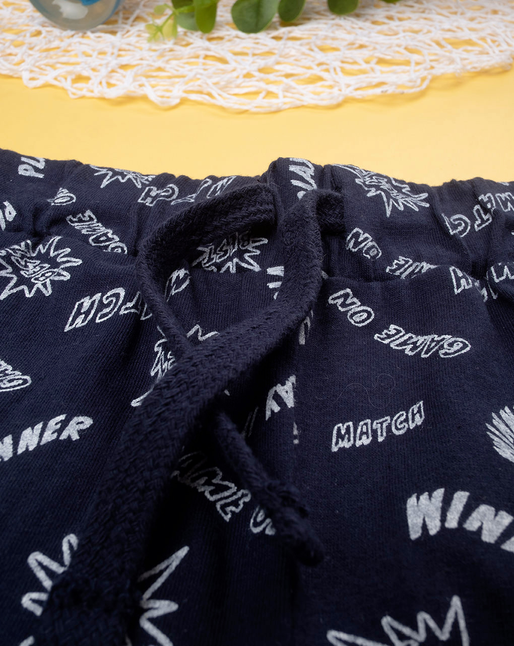 Pantalón corto azul de niño con estampado allover - Prénatal