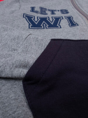 Sudadera gris de niño con cuello y cremallera - Prénatal
